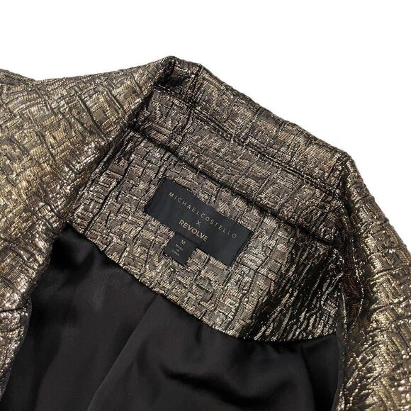 Michael Costello x REVOLVE Washington Jacket in Black & Gold - Picture 5 of 14